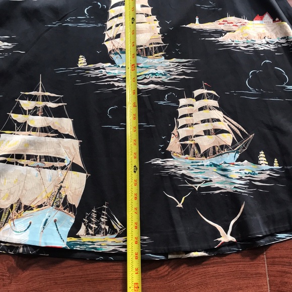 Anthro leifnotes Sail away nautical a line skirt 2 - Picture 10 of 12